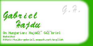 gabriel hajdu business card